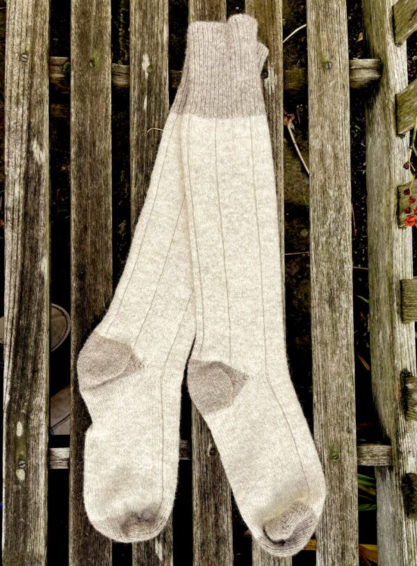 London wool Two Colour Welly Socks